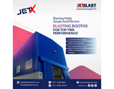 Blasting booth supplied by Jetblast International